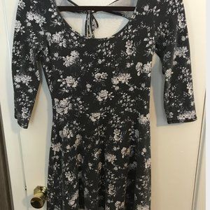 Black Floral American Eagle Mini Dress